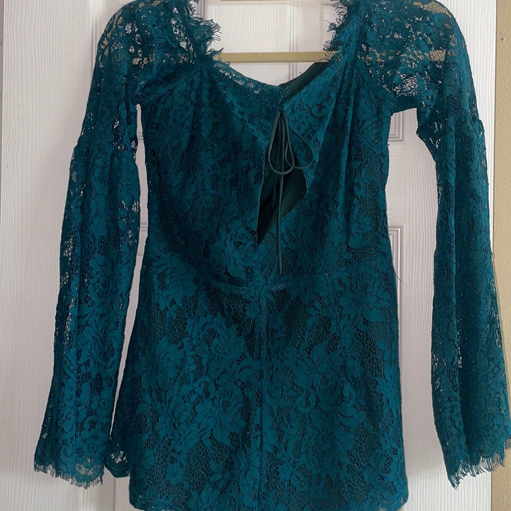 Tobi Teal Romper